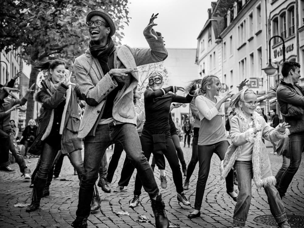 Street Dance Celebration by Eiji Yamamoto — canvas wall art