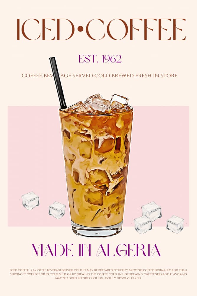 Refreshing Iced Coffee by Nazma Khokhar — canvas wall art