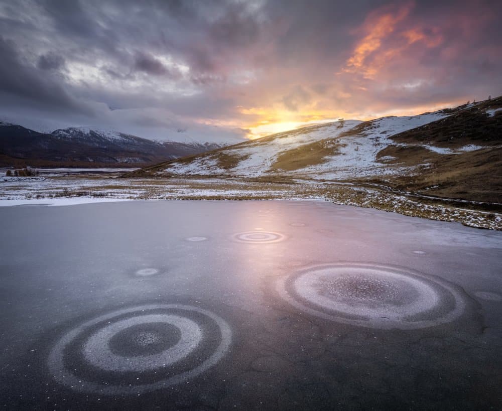 Ice Circles at Dawn by Vasily Iakovlev — canvas wall art