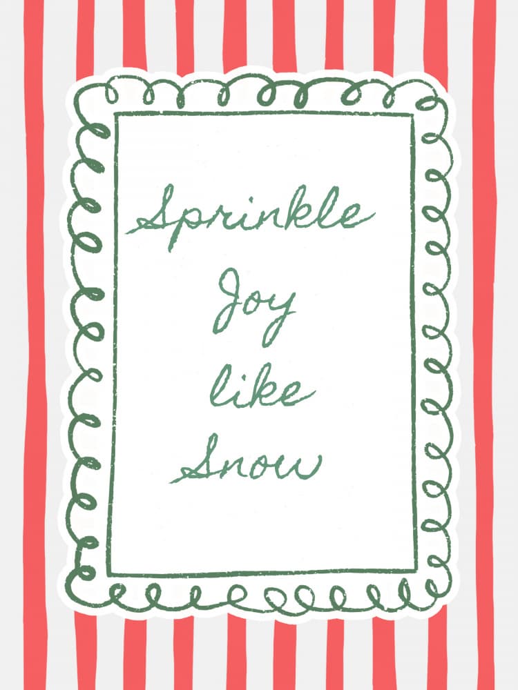 Sprinkle Joy Holiday Quote by Jolly and Dash — canvas wall art