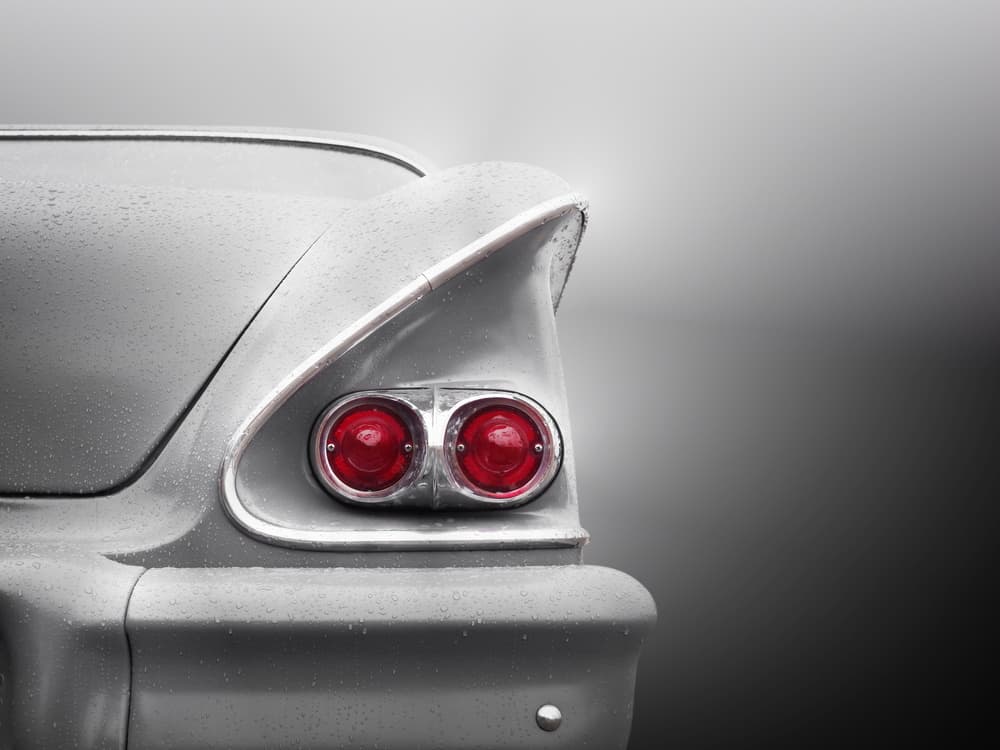 Iconic Red Taillights by Beate Gube — canvas wall art