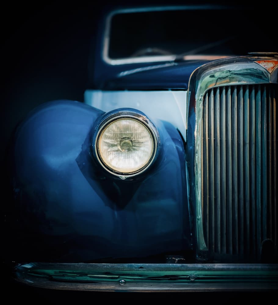 Classic Blue Pickup by Adachi Lintaman — canvas wall art