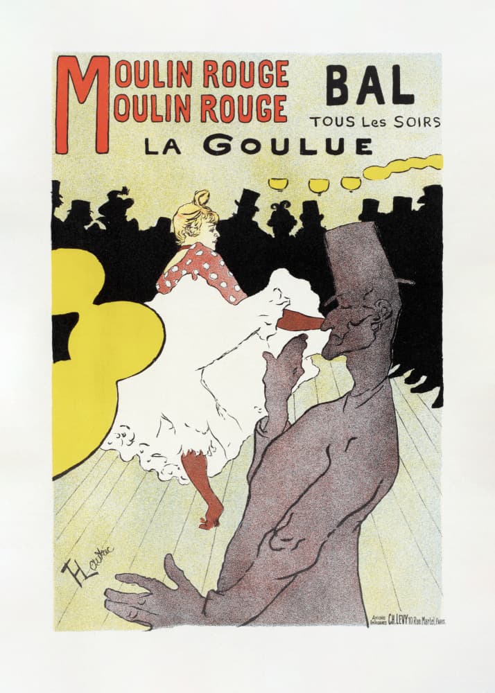 Affiche Pour Le Moulin Rouge la Goulue (1898 by TOULOUSE LAUTREC — canvas wall art