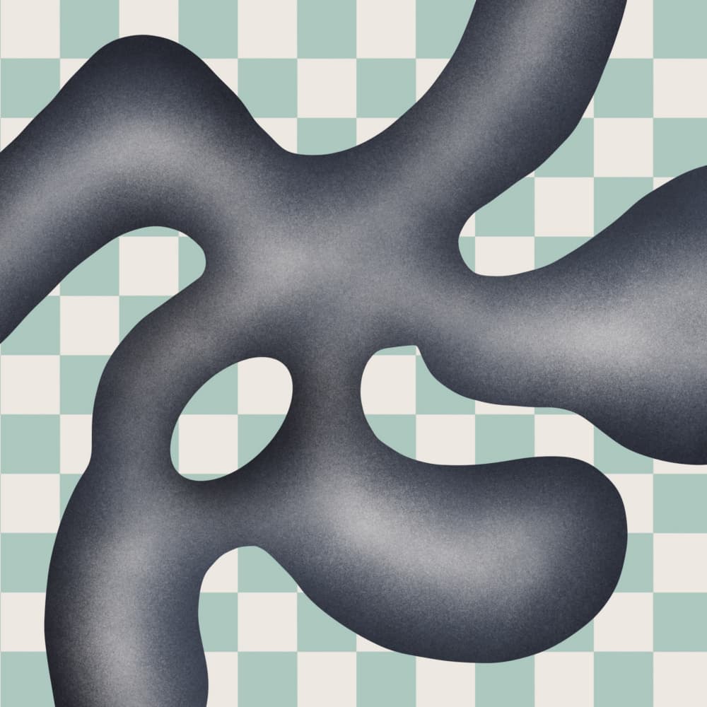 Organic Checkered Flow by Little Dean — canvas wall art