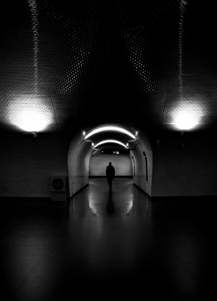 Lone Figure Tunnel by Ezequiel59 — canvas wall art