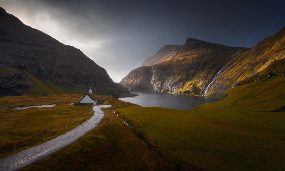 Remote Valley Church by Tomasz Rojek — canvas wall art