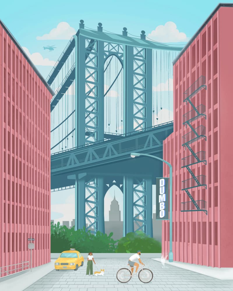Dumbo, New York by Petra Lizde — canvas wall art