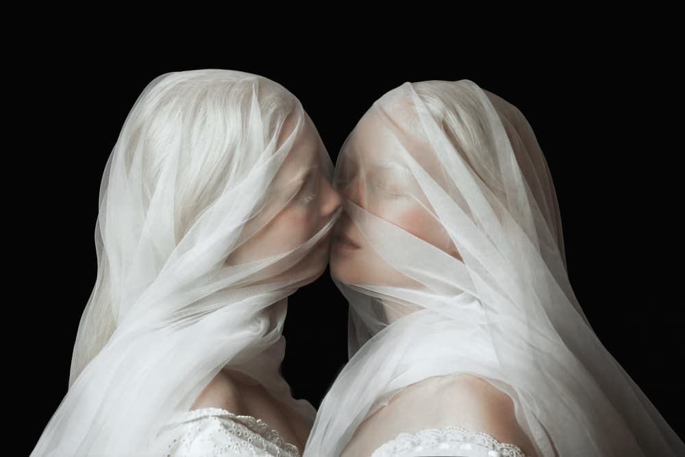 Veiled Embrace by Markéta Leupoldová — canvas wall art