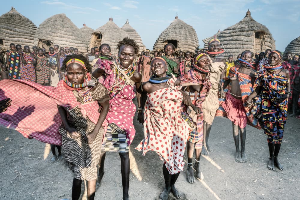 Joyful African Village Dance by Trevor Cole — canvas wall art