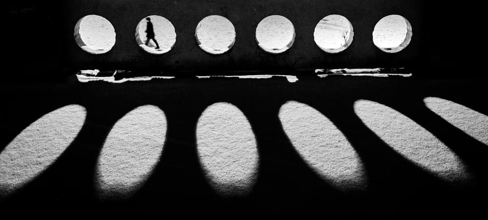 Urban Circles Walk by Panfil Pirvulescu — canvas wall art
