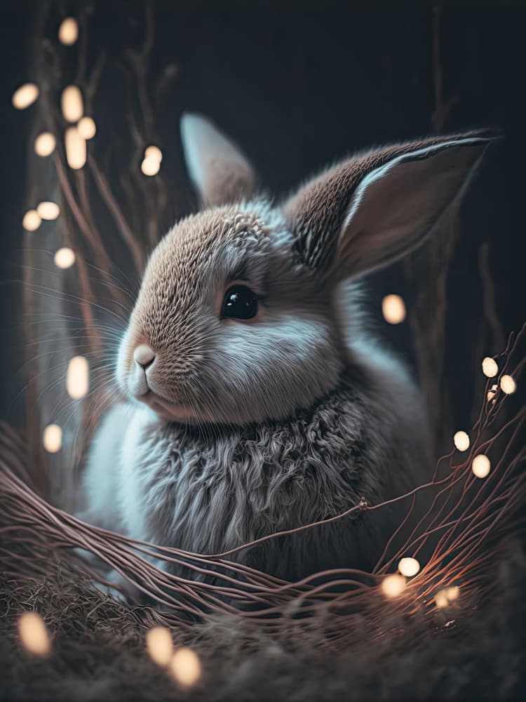 Enchanted Bunny by Treechild — canvas wall art