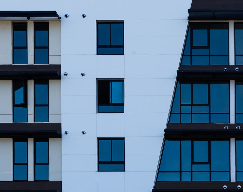 Modern Building Geometry by NanZ — canvas wall art
