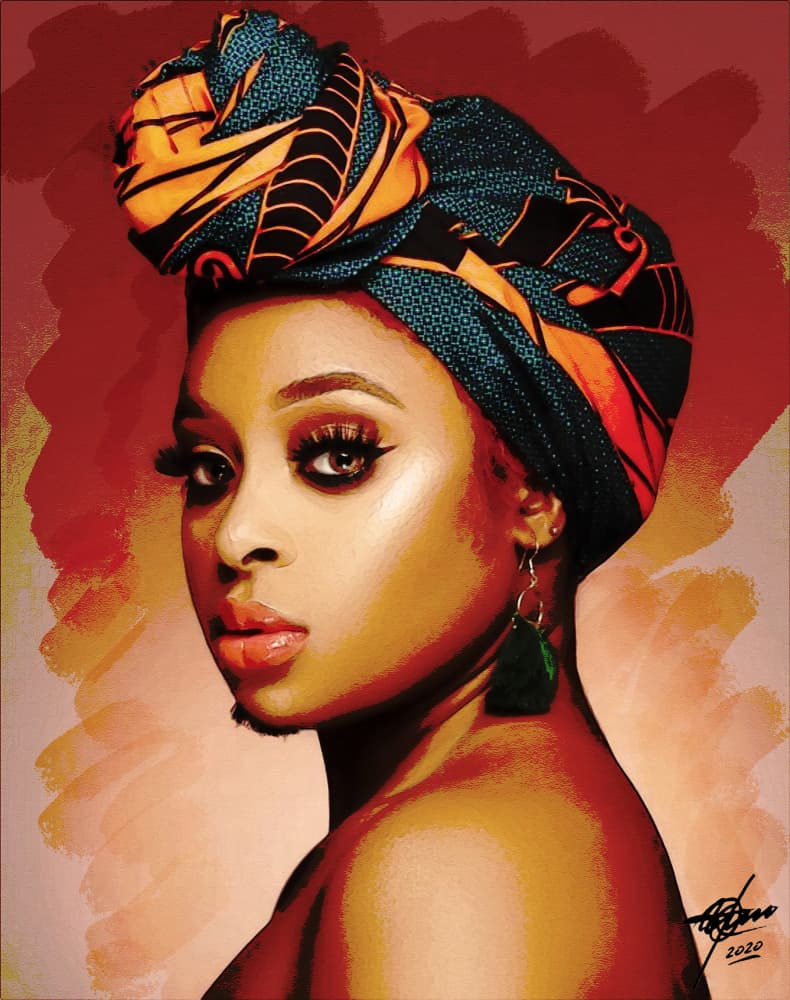 Vibrant African Beauty by Osvaldo Russo — canvas wall art