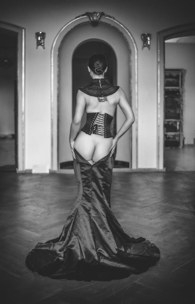 Dramatic Dress Reveal by Lukas Kaminski — canvas wall art