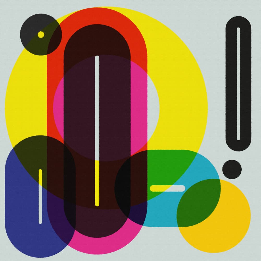 Vibrant Geometric Overlap by Rafa Mateo — canvas wall art
