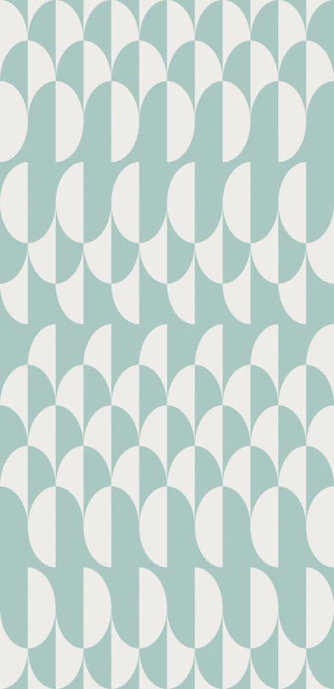 Mid-Century Mint Curves by Annick — canvas wall art