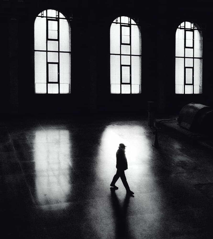 Man Walks Bright Arches by Marc Huybrighs — canvas wall art