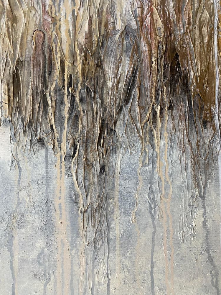 Earthy Metallic Flow by Gabriela Aleksandra Szuba — canvas wall art