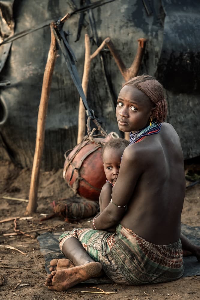 African Mother and Child by Trevor Cole — canvas wall art