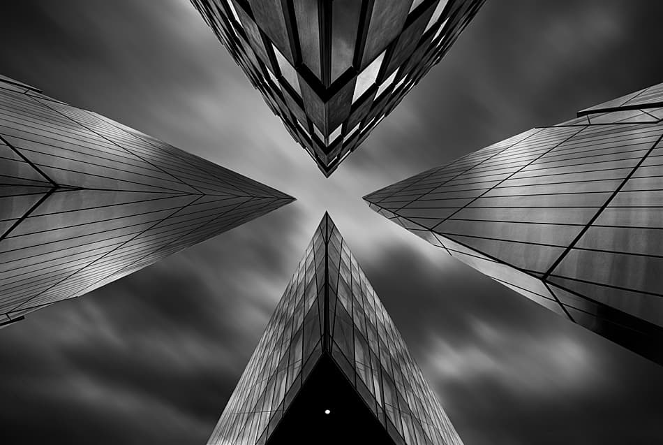Skyward Urban Angles by Martin Marcisovsky — canvas wall art