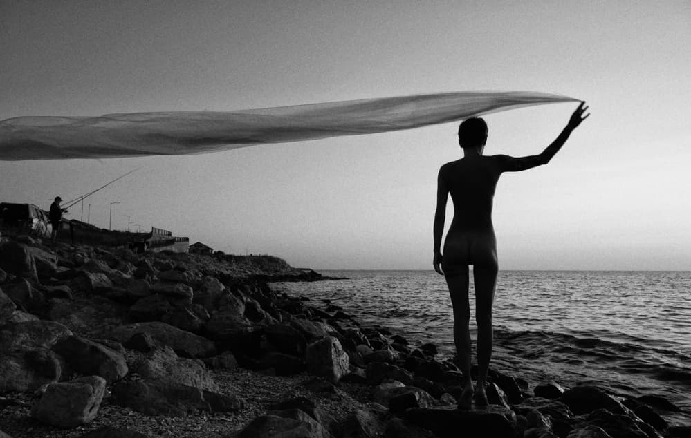 Serene Ocean Silhouette by Elena Raceala — canvas wall art