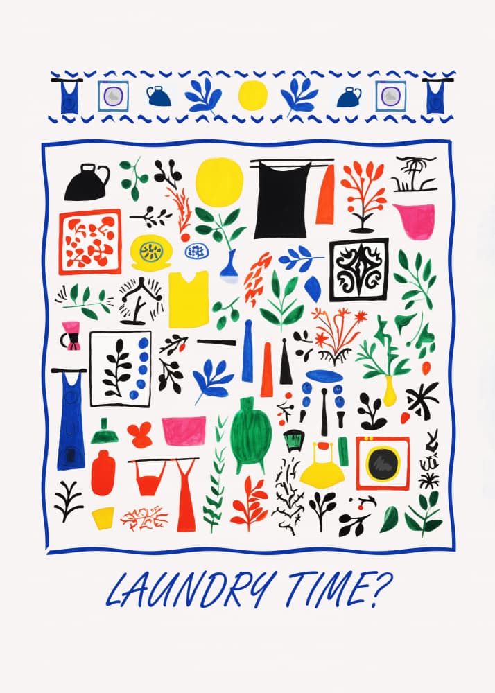 Colorful Laundry Elements by Pictufy Studio IV — canvas wall art