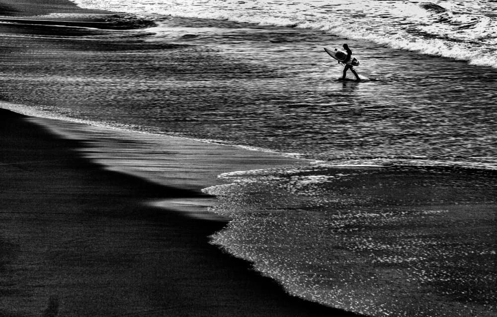 Surfer And The Waves by Jois Domont ( J.L.G.) — canvas wall art