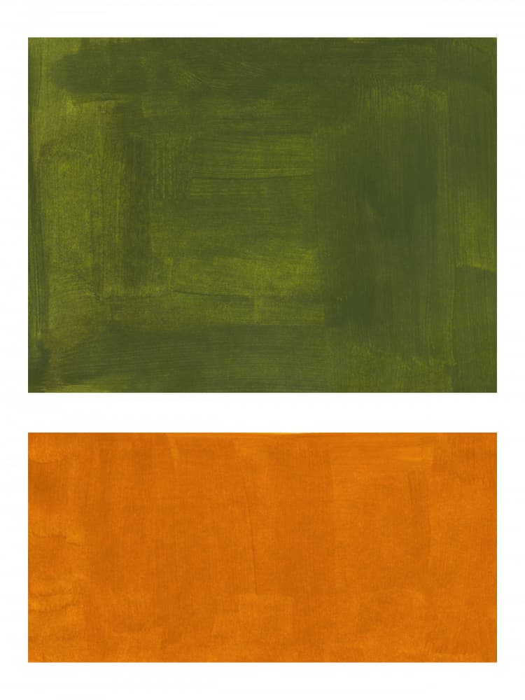 Abstract Green Orange by Ejaaz Haniff — canvas wall art