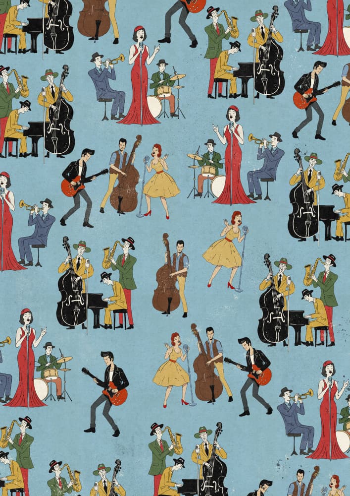 Lively Jazz Groove by Nicholas — canvas wall art