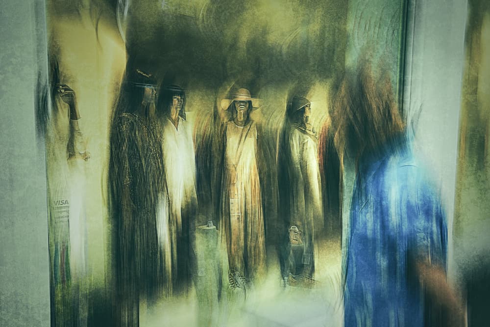 Mysterious Blurred Figures by Jan van der Linden — canvas wall art