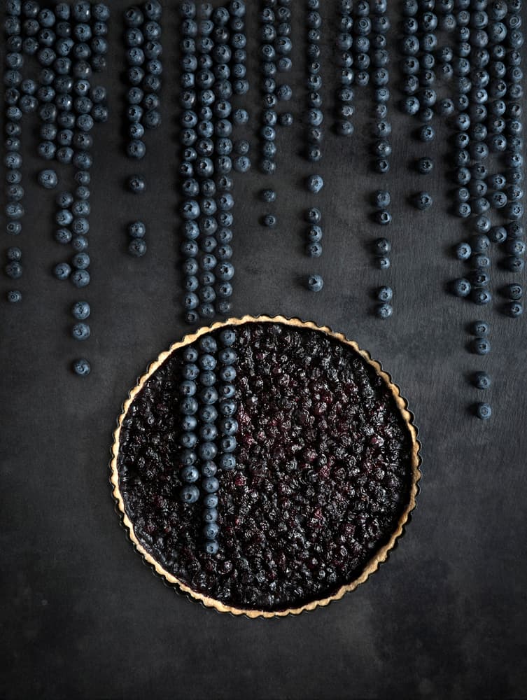 Blueberry Tart Still Life by Diana Popescu — canvas wall art
