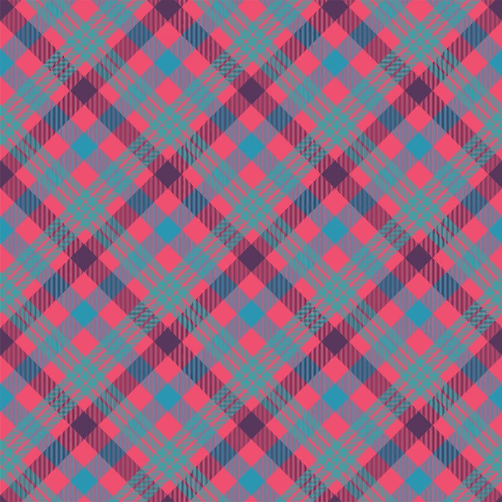 Vibrant Plaid Pattern by Marika Barsrsind — canvas wall art