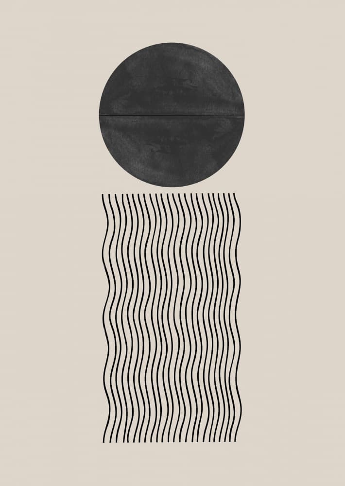 Wave and Eclipse by THE MIUUS STUDIO — canvas wall art