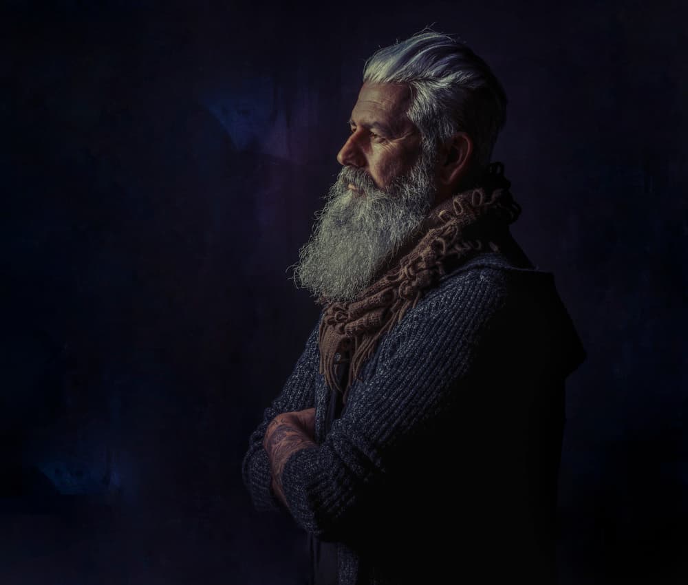 Thoughtful Bearded Man by gNo — canvas wall art