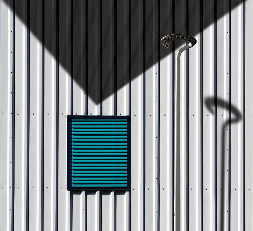 Modern Teal Geometry by Tomasz Buczkowski ( Tomush ) — canvas wall art