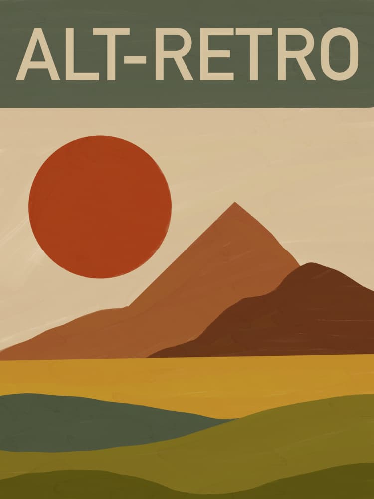 Alt Retro Landscape by Little Dean — canvas wall art