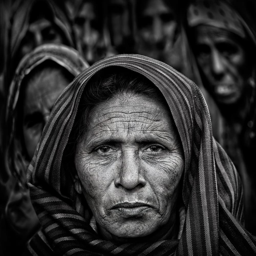 Weathered Woman's Gaze by Giovanni Cavalli — canvas wall art