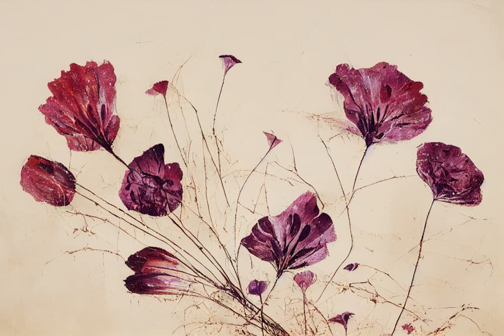 Crimson Bloom Dance by Treechild — canvas wall art