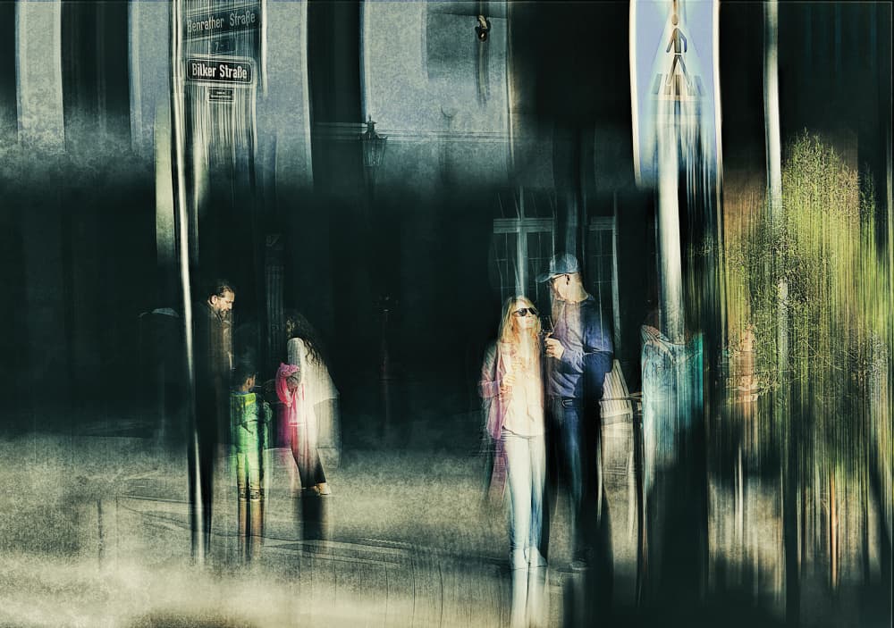 Blurred City Street by Jan van der Linden — canvas wall art