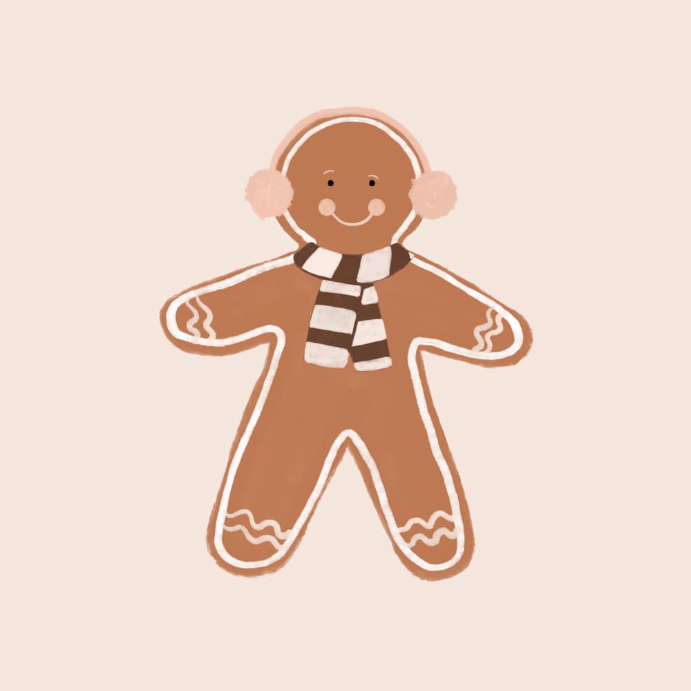 Cozy Gingerbread Man by Orara Studio — canvas wall art