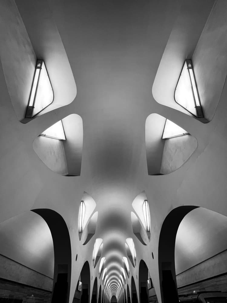 Modern Tunnel Architecture by Dmitrii Rabeev — canvas wall art