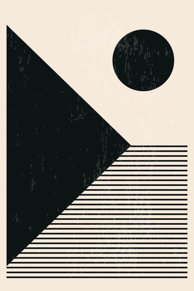 Modern Black Sun Horizon by jay stanley — canvas wall art
