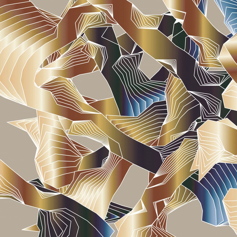 Shimmering Geometric Flow by Angelo Cerantola — canvas wall art