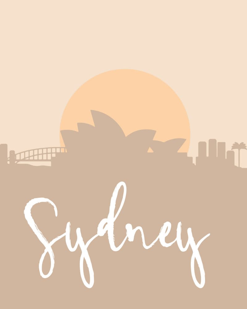 Sydney Sunset Silhouette by Emiliano Deificus — canvas wall art