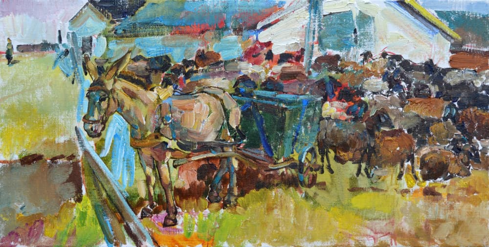 Rural Farm Life by Andrii Kutsachenko — canvas wall art