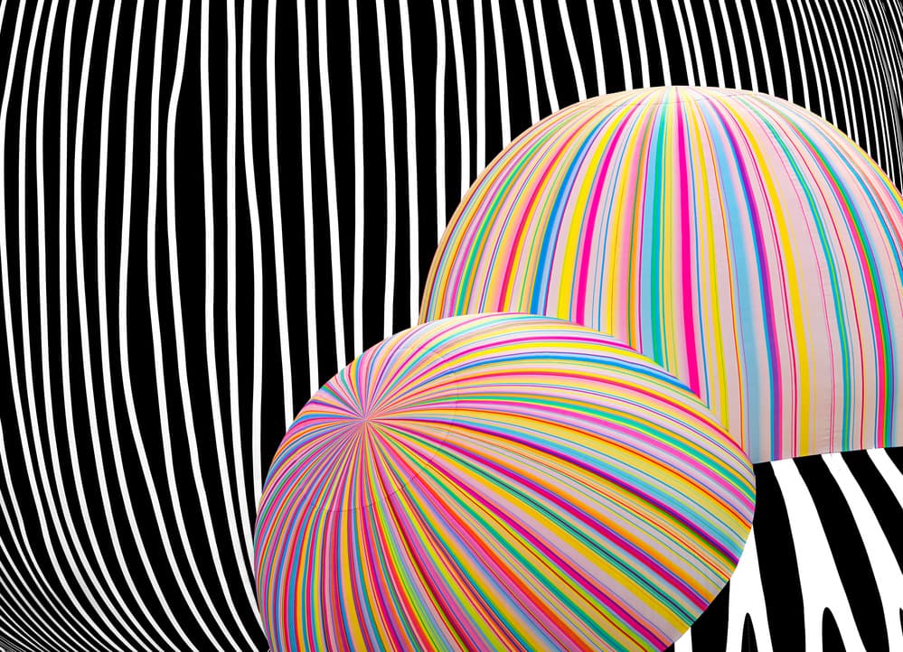 Colorful Stripe Illusion by Wayne Pearson — canvas wall art