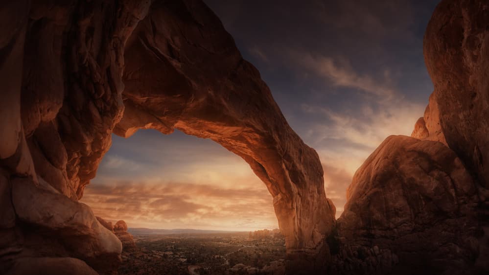 Majestic Desert Archway by Juan Pablo de Miguel — canvas wall art