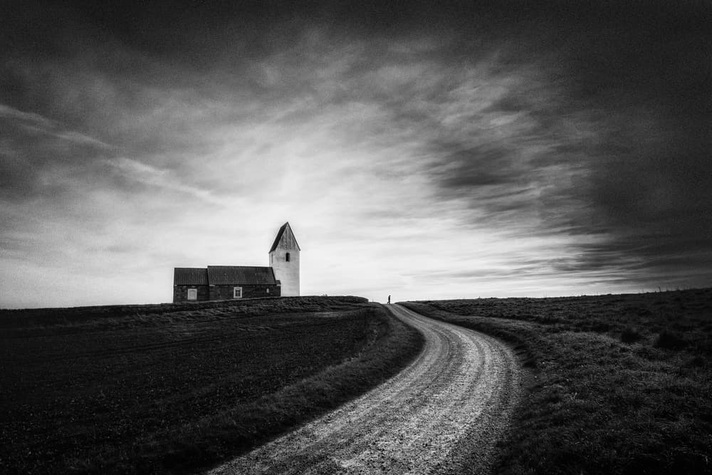 Solitary Church Road by Adam Dauria ☂ — canvas wall art