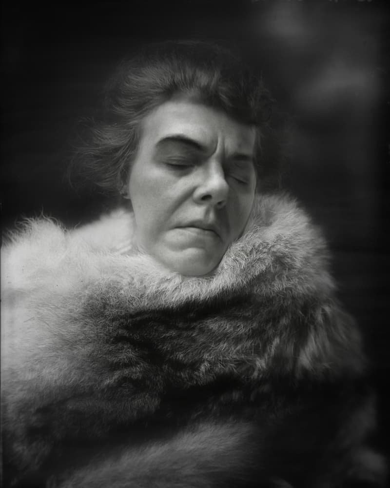 Emotional Woman in Fur by Holger Droste — canvas wall art