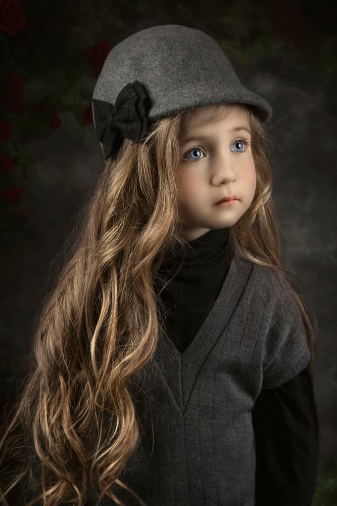 Thoughtful Little Girl by Carola Kayen-Mouthaan — canvas wall art